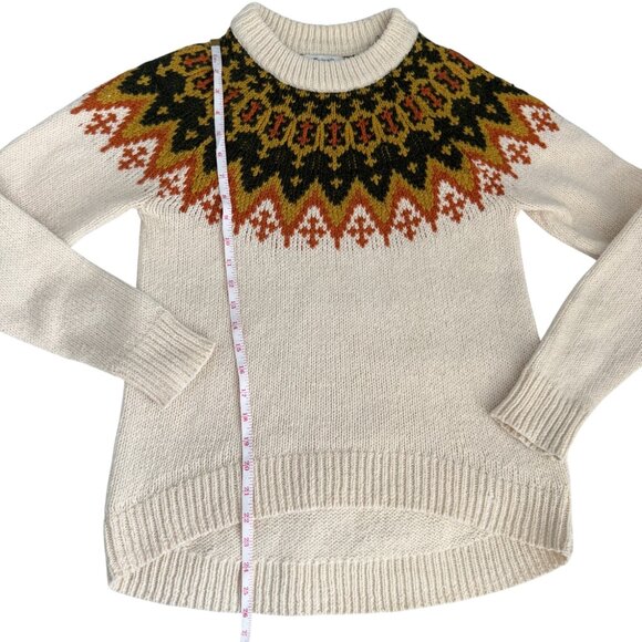 Madewell Fair Isle Sweater Small Wool Alpaca Blend Cozy Winter Knit S - Picture 6 of 9